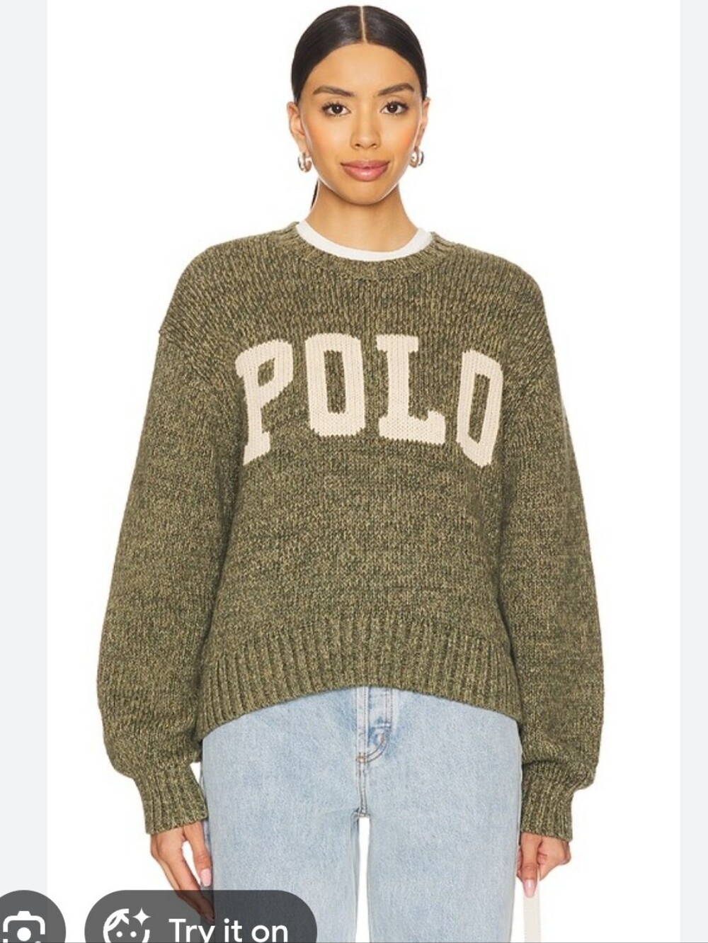 Ralph Lauren Logo Cotton Crewneck Sweater - M - Picture 3 of 9